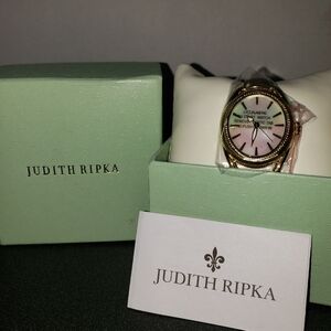 Judith ripka Silver/gold mother of pearl face